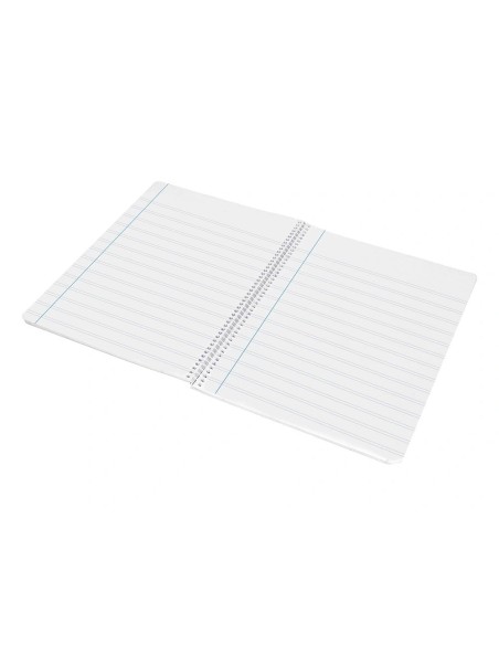 CI | Cuaderno espiral liderpapel folio smart tapa blanda 80h 60gr rayado montessori 3,5mm con margen colores surtidos