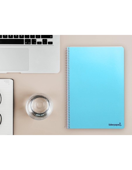 CI | Cuaderno espiral liderpapel folio smart tapa blanda 80h 60gr rayado n 46 colores surtidos