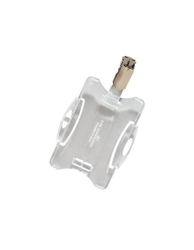 CI | Identificador con pinza giratoria durable uso vertical/horizontal 54x85 mm