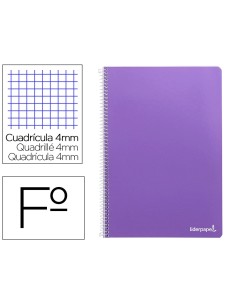 CI | Cuaderno espiral liderpapel folio smart tapa blanda...