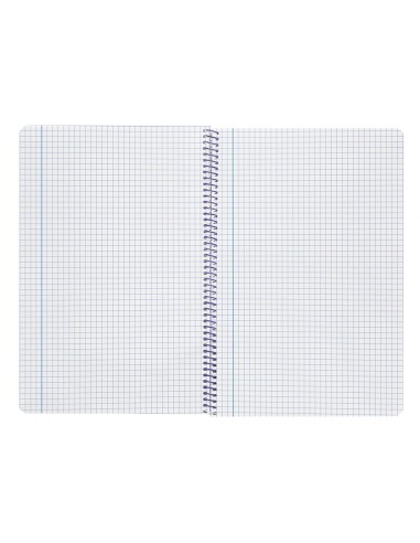 CI | Cuaderno espiral liderpapel folio smart tapa blanda 80h 60gr cuadro 4mm con margen color turquesa