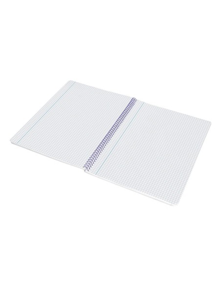 CI | Cuaderno espiral liderpapel folio smart tapa blanda 80h 60gr cuadro 4mm con margen color turquesa