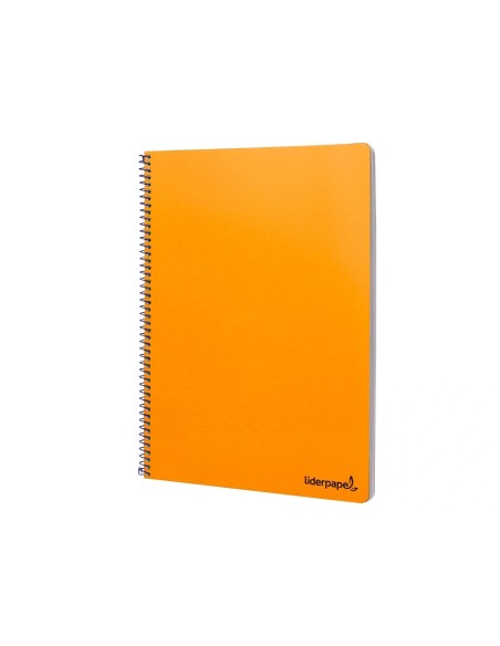 CI | Cuaderno espiral liderpapel folio smart tapa blanda 80h 60gr cuadro 4mm con margen color naranja