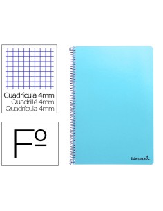 CI | Cuaderno espiral liderpapel folio smart tapa blanda...