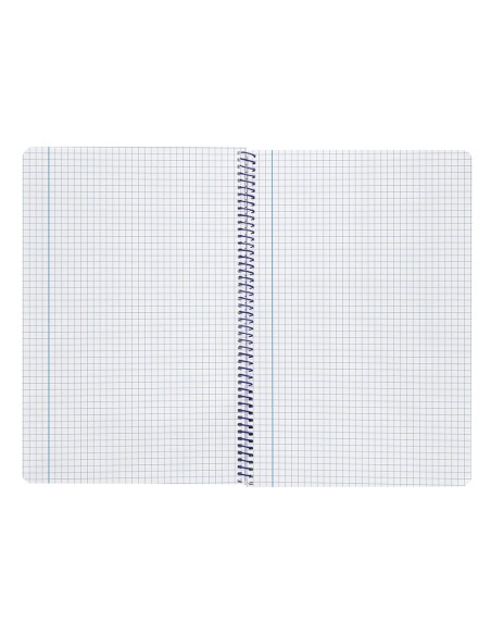 CI | Cuaderno espiral liderpapel folio smart tapa blanda 80h 60gr cuadro 4mm con margen color celeste
