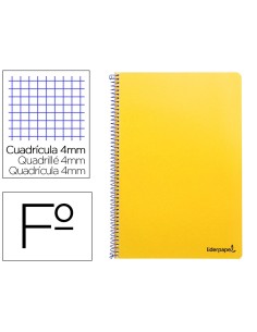 CI | Cuaderno espiral liderpapel folio smart tapa blanda...