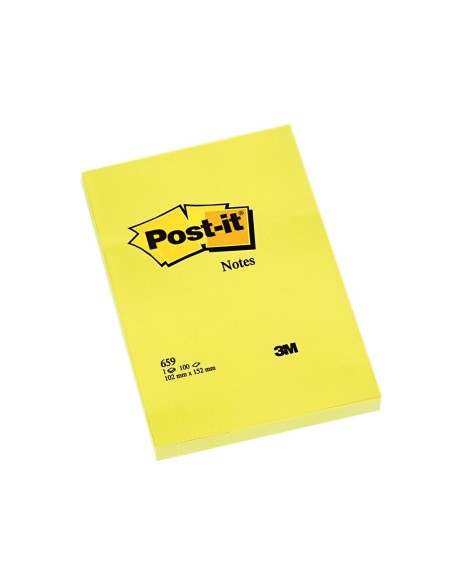 CI | Bloc de notas adhesivas quita y pon post-it 102x152 mm con 100 hojas 659