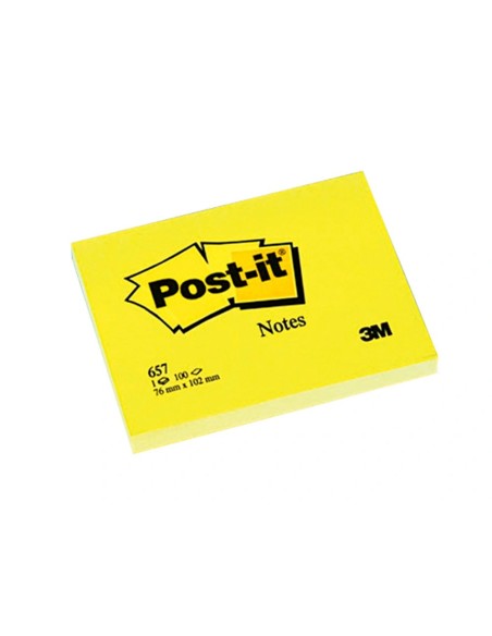 CI | Bloc de notas adhesivas quita y pon post-it 74x100 mm con 100 hojas -657-