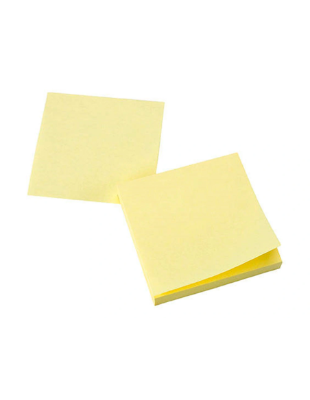 CI | Bloc de notas adhesivas quita y pon q-connect 75x75 mm amarillo con 400 hojas