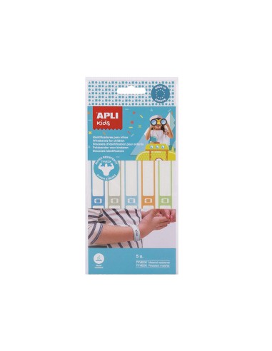 CI | Brazalete identificativo apli kids blister de 5 unidades colores surtidos