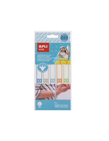 CI | Brazalete identificativo apli kids blister de 5 unidades colores surtidos