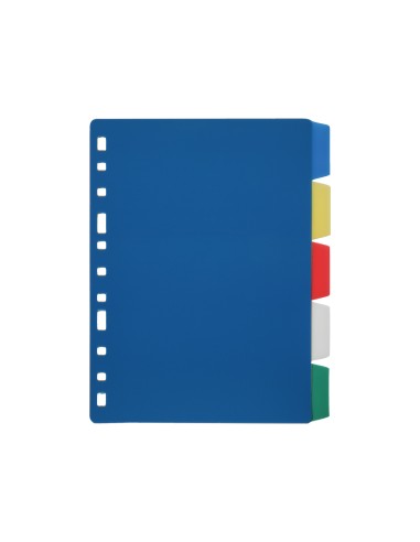 CI | Separador liderpapel plastico juego de 5 separadores cuarto 11 taladros