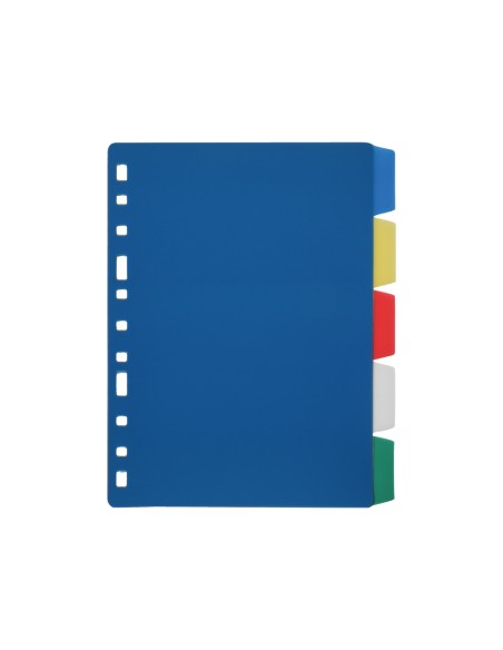 CI | Separador liderpapel plastico juego de 5 separadores cuarto 11 taladros