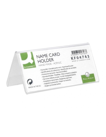 CI | Identificadores sobremesa q-connect metacrilato tamaño 95x42 mm ref.5730