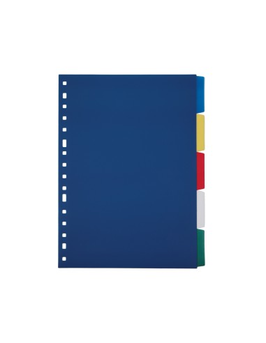 CI | Separador liderpapel plastico juego de 5 separadores folio 16 taladros