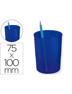 CI | Cubilete portalapices q-connect plastico azul...