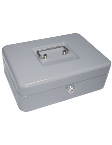 CI | Caja caudales q-connect 10" 250x180x90 mm plata con portamonedas