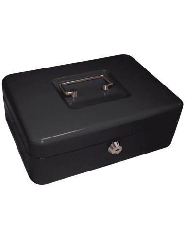 CI | Caja caudales q-connect 10" 250x180x90 mm negra con portamonedas