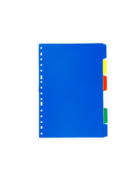 CI | Separador liderpapel plastico juego de 6 separadores folio 16 taladros