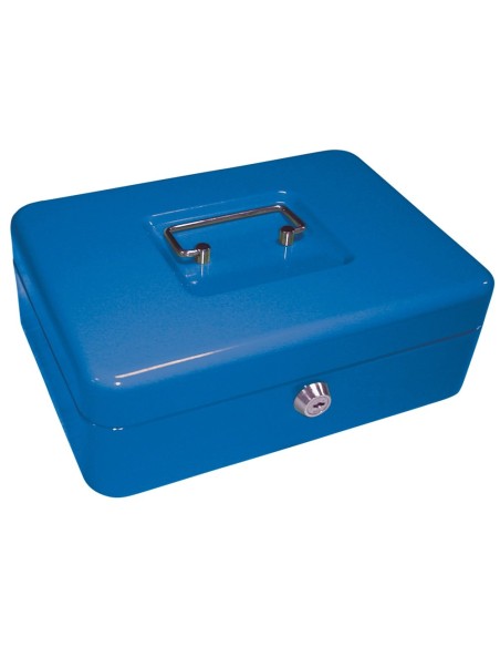 CI | Caja caudales q-connect 10" 250x180x90 mm azul con portamonedas