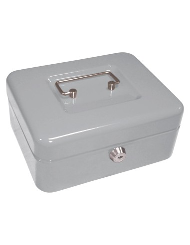 CI | Caja caudales q-connect 8" 200x160x90 mm plata con portamonedas
