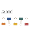 CI | Pinza metalica q-connect reversible n.3 32 mm caja de 10 unidades colores surtidos