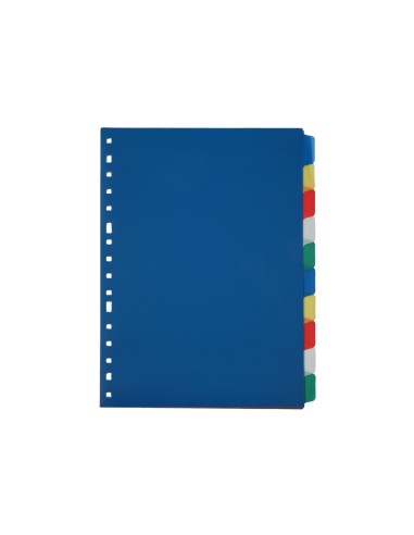 CI | Separador liderpapel plastico juego de 10 separadores folio 16 taladros