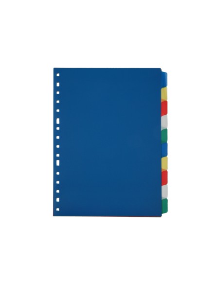 CI | Separador liderpapel plastico juego de 10 separadores folio 16 taladros