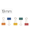CI | Pinza metalica q-connect reversible n.1 19 mm caja de 10 unidades colores surtidos