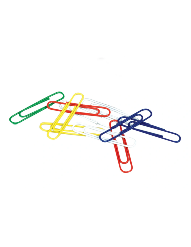CI | Clips colores q-connect -50 mm -caja de 30 unidades colores surtidos