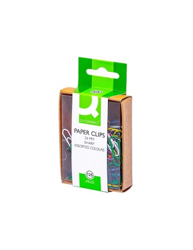 CI | Clips colores q-connect -26 mm -caja de 125 unidades