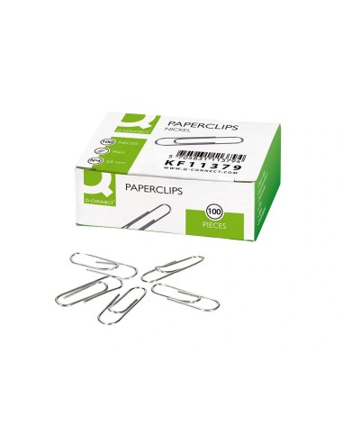 CI | Clips niquelados q-connect n 4 planos 50 mm caja de 100 unidades