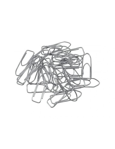 CI | Clips niquelados q-connect n 3 picos 43 mm punta caja de 100 unidades