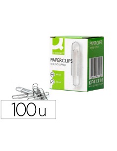 CI | Clips niquelados q-connect nº2 32mm caja de 100