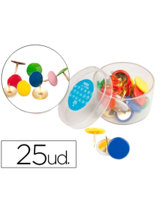 CI | Chinchetas liderpapel plastificadas caja de 25...