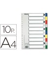 CI | Separador esselte plastico juego de 10 separadores din a4con 5 colores multitaladro