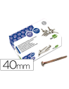 CI | Encuadernadores liderpapel n.8 40 mm -caja de 100 niquelados