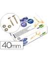 CI | Encuadernadores liderpapel 40 mm con arandela -latonados -caja de 100