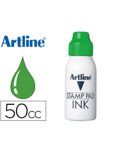 CI | Tinta tampon artline verde -frasco de 50 cc