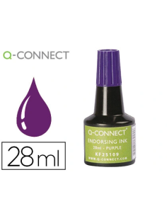 CI | Tinta tampon q-connect violeta frasco 28 ml