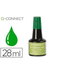 CI | Tinta tampon q-connect verde frasco 28 ml
