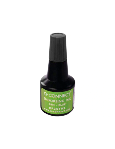 CI | Tinta tampon q-connect negro -frasco de 28 ml