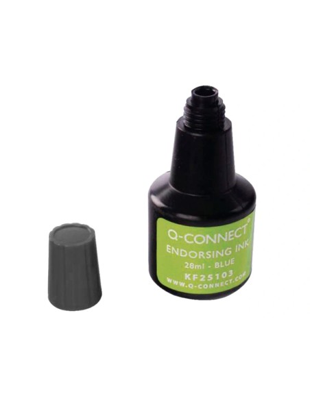 CI | Tinta tampon q-connect negro -frasco de 28 ml