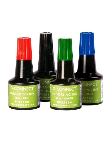 CI | Tinta tampon q-connect negro -frasco de 28 ml