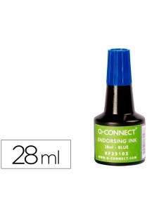 CI | Tinta tampon q-connect azul -frasco de 28 ml