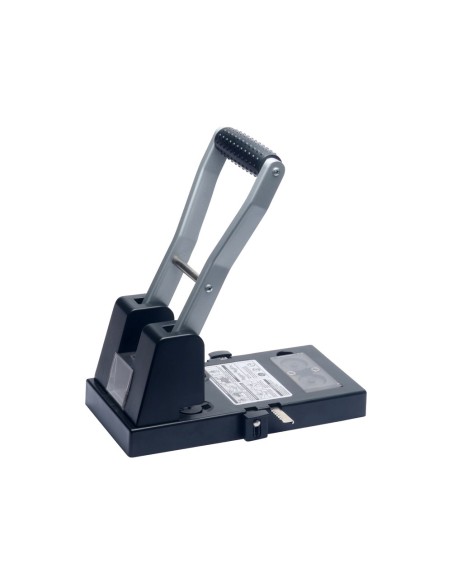 CI | Taladrador q-connect kf18766 negro 2 taladros abertura 10 mm capacidad 100 hojas