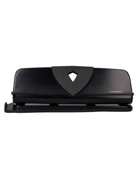 CI | Taladrador q-connect kf01238 negro -4 taladros -abertura 1,6 mm -capacidad 16 hojas
