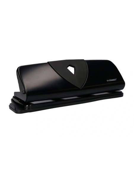 CI | Taladrador q-connect kf01238 negro -4 taladros -abertura 1,6 mm -capacidad 16 hojas