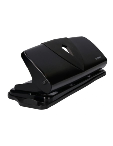 CI | Taladrador q-connect kf01238 negro -4 taladros -abertura 1,6 mm -capacidad 16 hojas