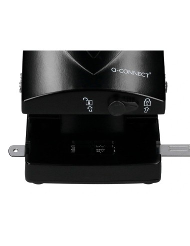 CI | Taladrador q-connect kf01237 negro -abertura 6,5 mm -capacidad 65 hojas